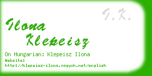 ilona klepeisz business card